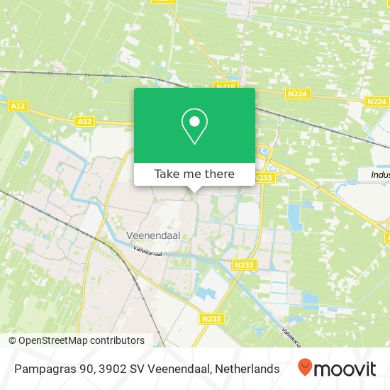 Pampagras 90, 3902 SV Veenendaal Karte