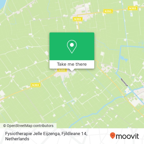 Fysiotherapie Jelle Eijzenga, Fjildleane 14 map