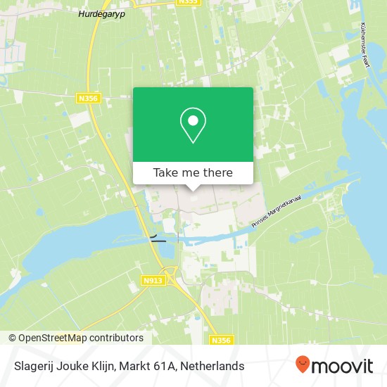 Slagerij Jouke Klijn, Markt 61A map