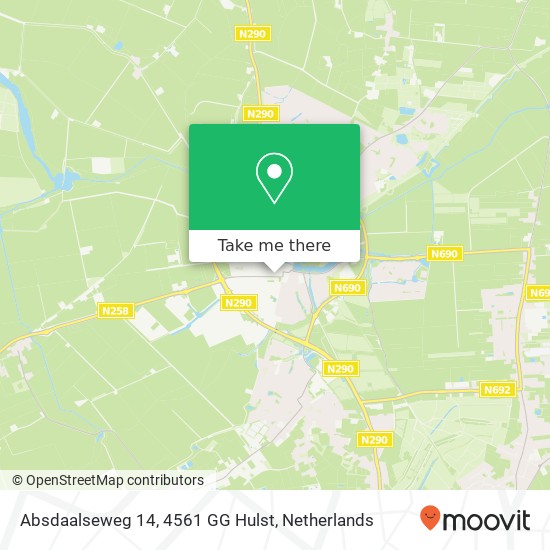 Absdaalseweg 14, 4561 GG Hulst map