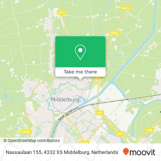 Nassaulaan 155, 4332 XS Middelburg Karte