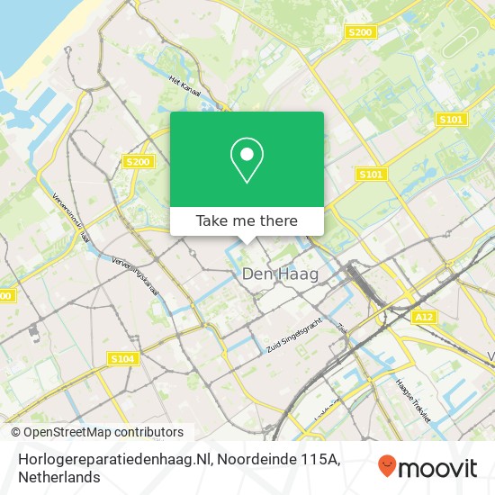 Horlogereparatiedenhaag.Nl, Noordeinde 115A Karte