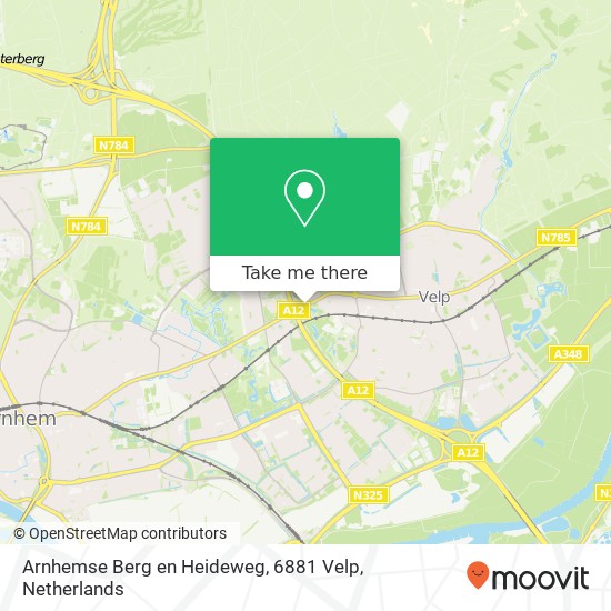 Arnhemse Berg en Heideweg, 6881 Velp map