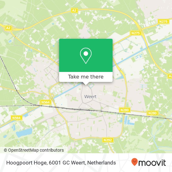 Hoogpoort Hoge, 6001 GC Weert map