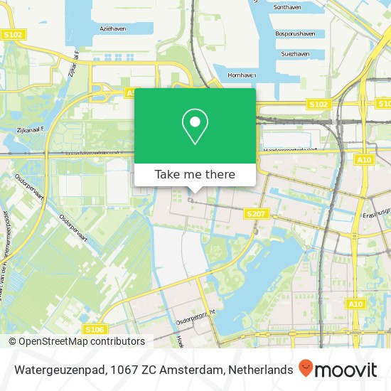 Watergeuzenpad, 1067 ZC Amsterdam Karte