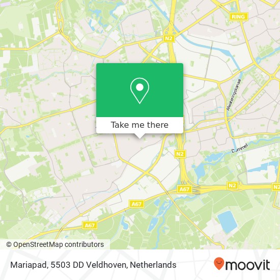 Mariapad, 5503 DD Veldhoven map