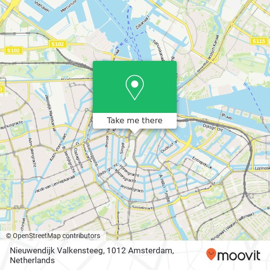 Nieuwendijk Valkensteeg, 1012 Amsterdam map