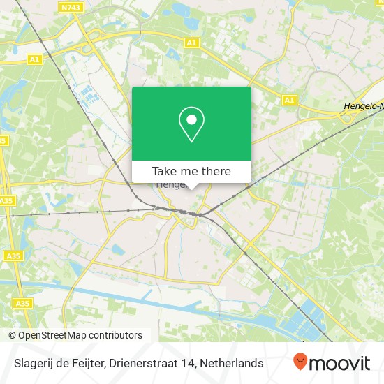 Slagerij de Feijter, Drienerstraat 14 map