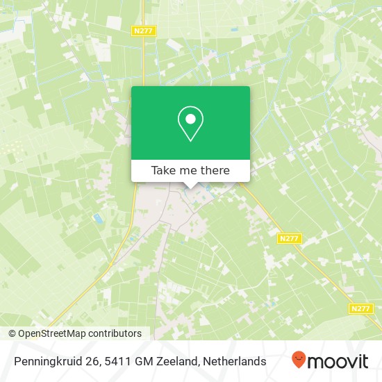 Penningkruid 26, 5411 GM Zeeland map