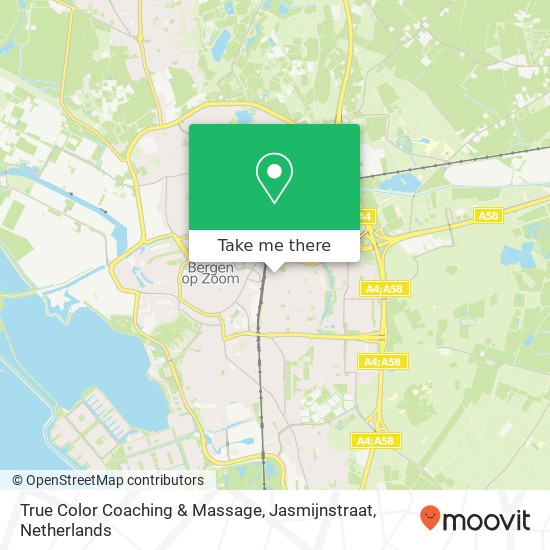 True Color Coaching & Massage, Jasmijnstraat Karte