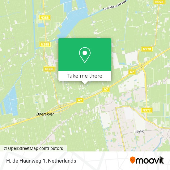 H. de Haanweg 1 map