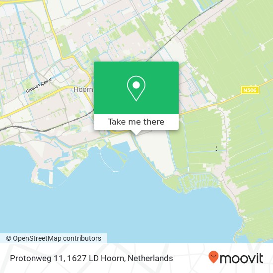 Protonweg 11, 1627 LD Hoorn Karte