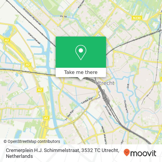 Cremerplein H.J. Schimmelstraat, 3532 TC Utrecht Karte