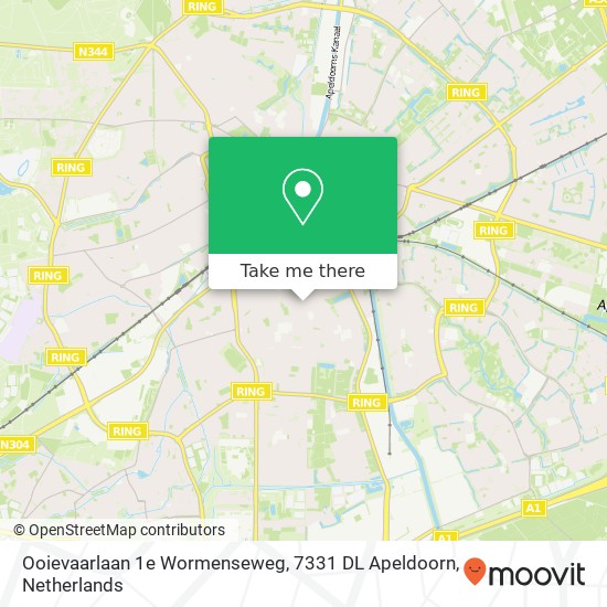 Ooievaarlaan 1e Wormenseweg, 7331 DL Apeldoorn Karte