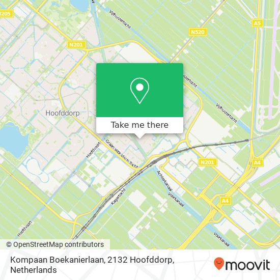 Kompaan Boekanierlaan, 2132 Hoofddorp map