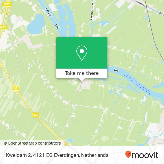 Kweldam 2, 4121 EG Everdingen Karte