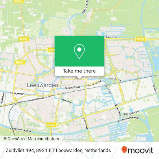 Zuidvliet 494, 8921 ET Leeuwarden map