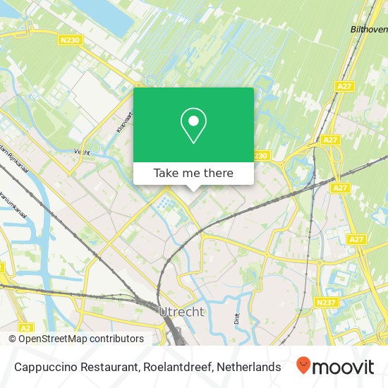 Cappuccino Restaurant, Roelantdreef map