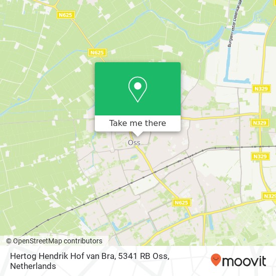 Hertog Hendrik Hof van Bra, 5341 RB Oss map
