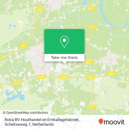 Roba BV Houthandel en Emballagefabriek, Scheltseweg 7 map