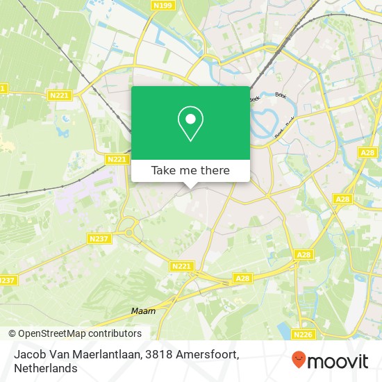 Jacob Van Maerlantlaan, 3818 Amersfoort map