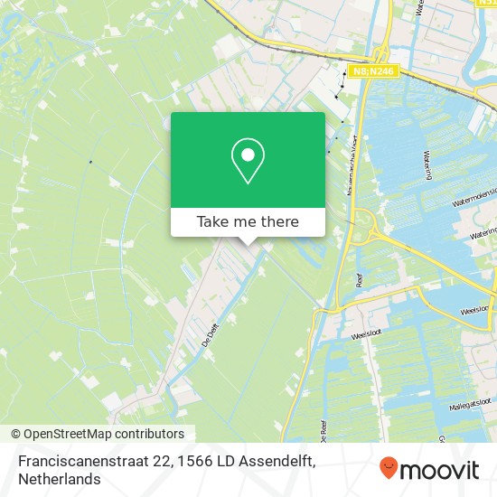 Franciscanenstraat 22, 1566 LD Assendelft map