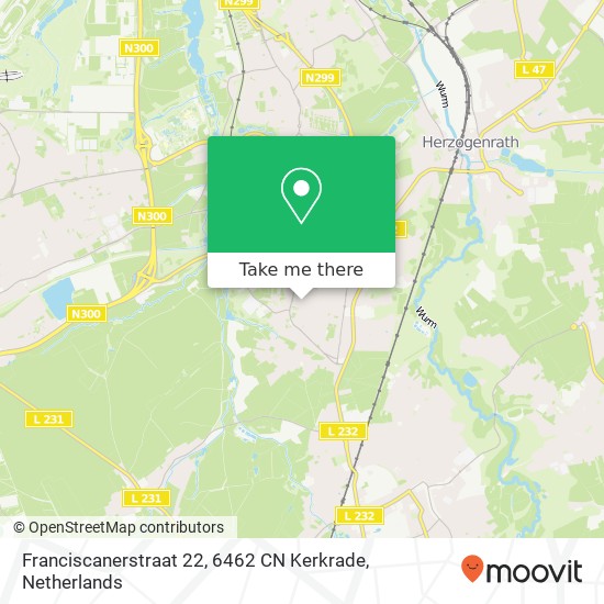 Franciscanerstraat 22, 6462 CN Kerkrade map