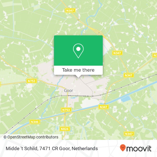 Midde 't Schild, 7471 CR Goor Karte