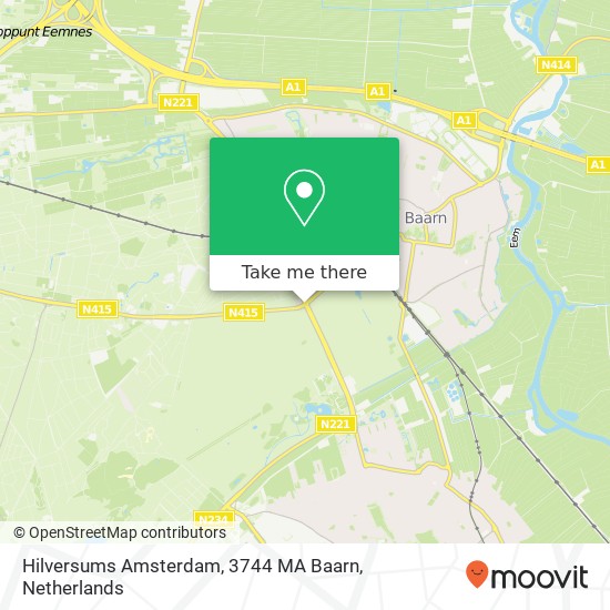 Hilversums Amsterdam, 3744 MA Baarn map