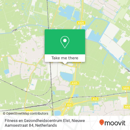 Fitness en Gezondheidscentrum Elst, Nieuwe Aamsestraat 84 map