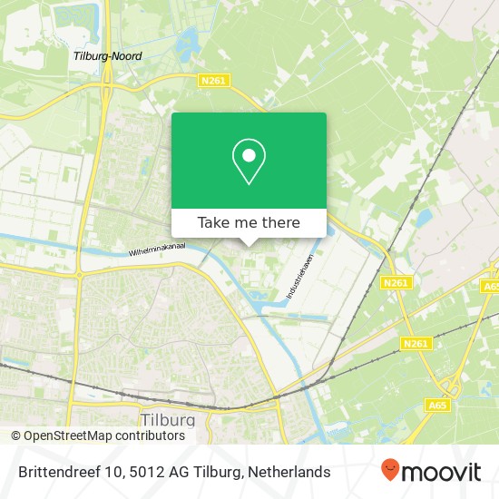 Brittendreef 10, 5012 AG Tilburg map