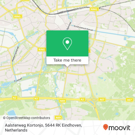 Aalsterweg Kortonjo, 5644 RK Eindhoven Karte