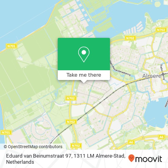 Eduard van Beinumstraat 97, 1311 LM Almere-Stad Karte