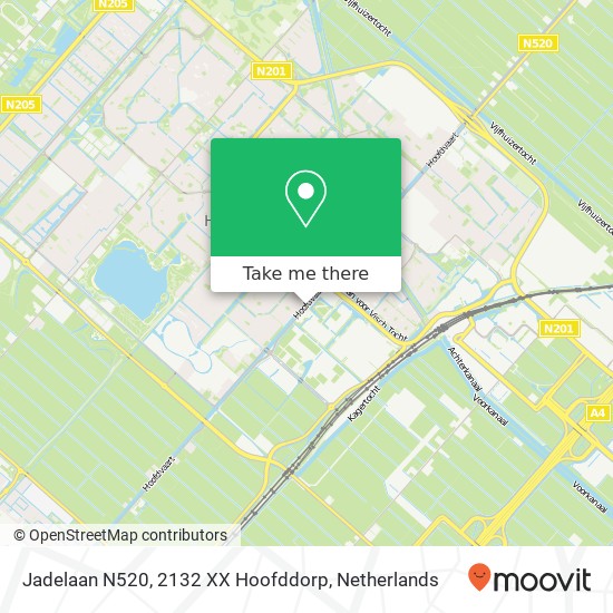 Jadelaan N520, 2132 XX Hoofddorp Karte