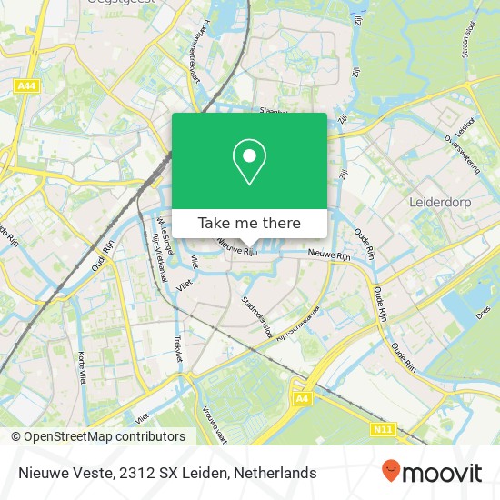 Nieuwe Veste, 2312 SX Leiden Karte