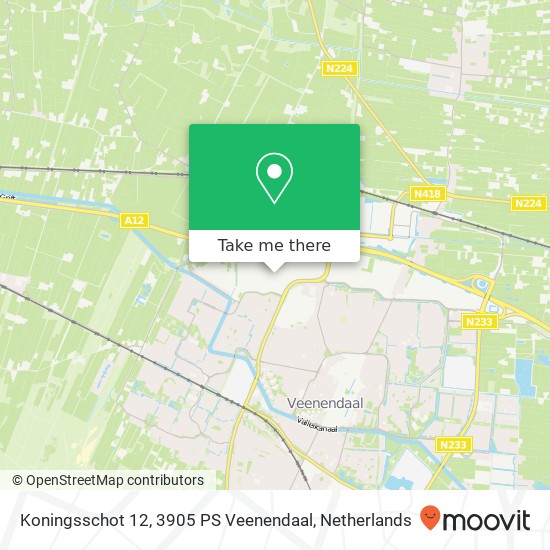 Koningsschot 12, 3905 PS Veenendaal Karte