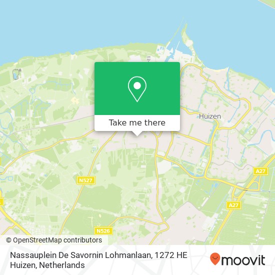 Nassauplein De Savornin Lohmanlaan, 1272 HE Huizen map