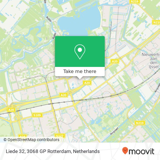 Liede 32, 3068 GP Rotterdam map