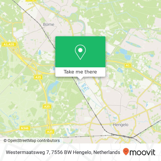 Westermaatsweg 7, 7556 BW Hengelo Karte