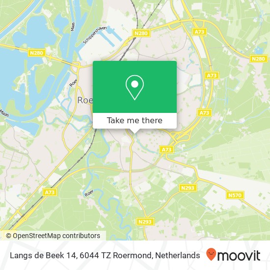 Langs de Beek 14, 6044 TZ Roermond map