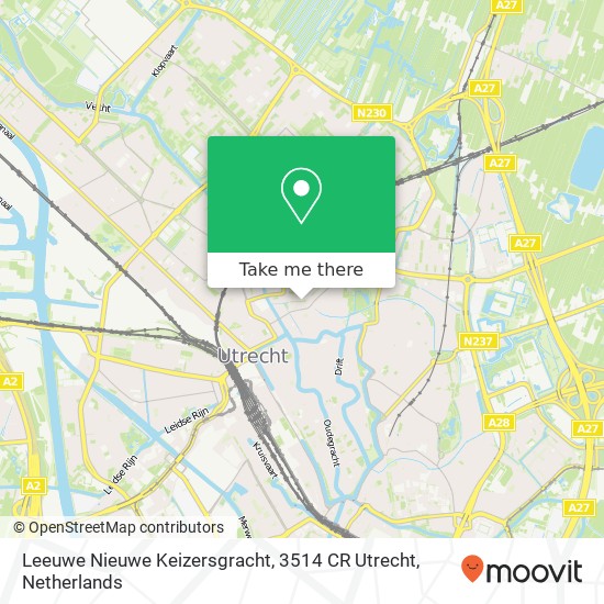 Leeuwe Nieuwe Keizersgracht, 3514 CR Utrecht Karte