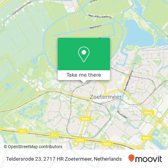 Teldersrode 23, 2717 HR Zoetermeer Karte