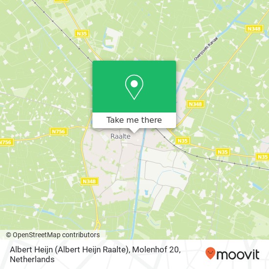 Albert Heijn (Albert Heijn Raalte), Molenhof 20 map