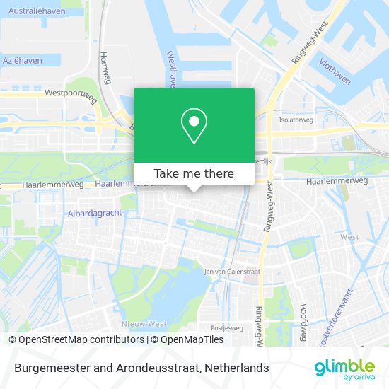 Burgemeester and Arondeusstraat map