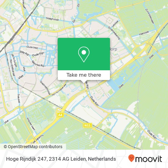 Hoge Rijndijk 247, 2314 AG Leiden map