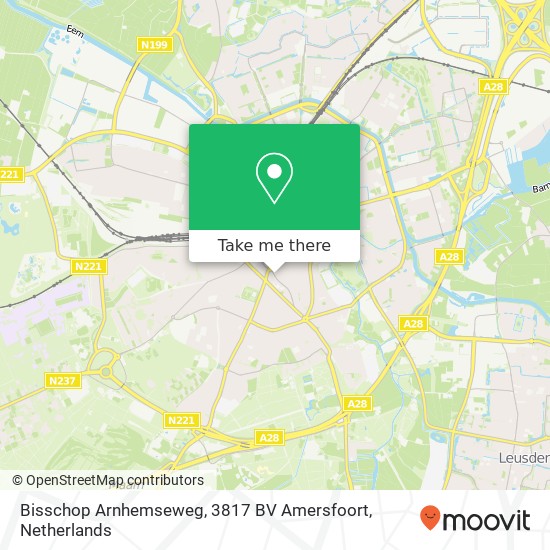 Bisschop Arnhemseweg, 3817 BV Amersfoort Karte