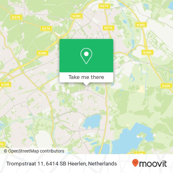 Trompstraat 11, 6414 SB Heerlen Karte