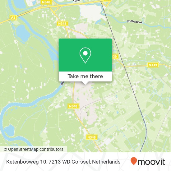 Ketenbosweg 10, 7213 WD Gorssel map