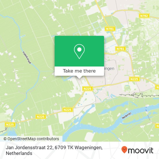 Jan Jordensstraat 22, 6709 TK Wageningen map