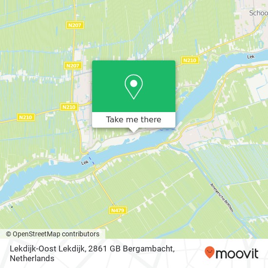 Lekdijk-Oost Lekdijk, 2861 GB Bergambacht Karte